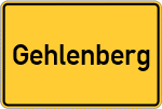 Place name sign Gehlenberg