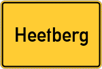 Place name sign Heetberg