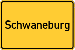 Place name sign Schwaneburg