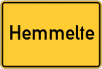 Place name sign Hemmelte