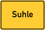 Place name sign Suhle, Kreis Cloppenburg