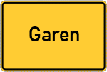 Place name sign Garen, Oldenburg
