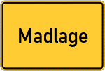 Place name sign Madlage
