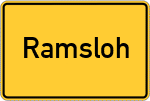 Place name sign Ramsloh