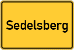 Place name sign Sedelsberg