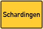 Place name sign Schardingen
