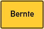Place name sign Bernte