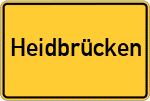 Place name sign Heidbrücken