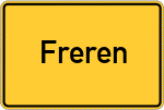 Place name sign Freren