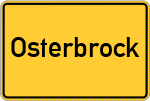 Place name sign Osterbrock, Kreis Meppen