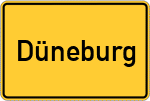 Place name sign Düneburg, Ems