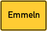 Place name sign Emmeln