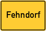 Place name sign Fehndorf