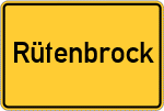 Place name sign Rütenbrock