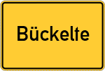 Place name sign Bückelte