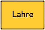 Place name sign Lahre