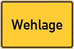 Place name sign Wehlage