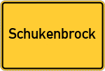 Place name sign Schukenbrock, Ems