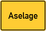 Place name sign Aselage