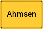 Place name sign Ahmsen