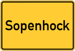 Place name sign Sopenhock