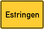 Place name sign Estringen