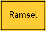 Place name sign Ramsel