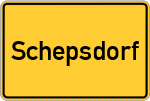 Place name sign Schepsdorf