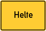 Place name sign Helte