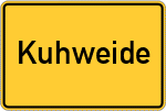 Place name sign Kuhweide