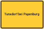 Place name sign Tunxdorf bei Papenburg
