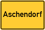 Place name sign Aschendorf, Stadt Papenburg