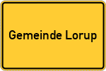 Place name sign Gemeinde Lorup