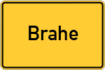Place name sign Brahe, Ems