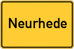 Place name sign Neurhede