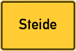 Place name sign Steide