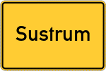 Place name sign Sustrum