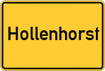 Place name sign Hollenhorst