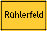 Place name sign Rühlerfeld