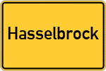 Place name sign Hasselbrock
