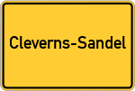 Place name sign Cleverns-Sandel