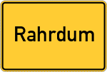 Place name sign Rahrdum