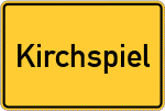 Place name sign Kirchspiel, Kreis Friesland