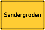 Place name sign Sandergroden, Kreis Friesland