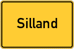 Place name sign Silland, Kreis Friesland