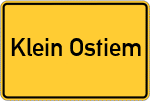 Place name sign Klein Ostiem