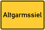 Place name sign Altgarmssiel, Jeverland