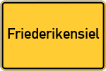 Place name sign Friederikensiel