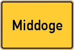 Place name sign Middoge