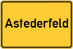 Place name sign Astederfeld